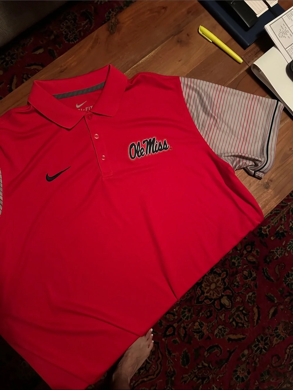 Nike Men's Ole Miss Red Polo Shirt